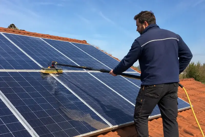 Nettoyage et entretien de panneaux solaires à Verzeille